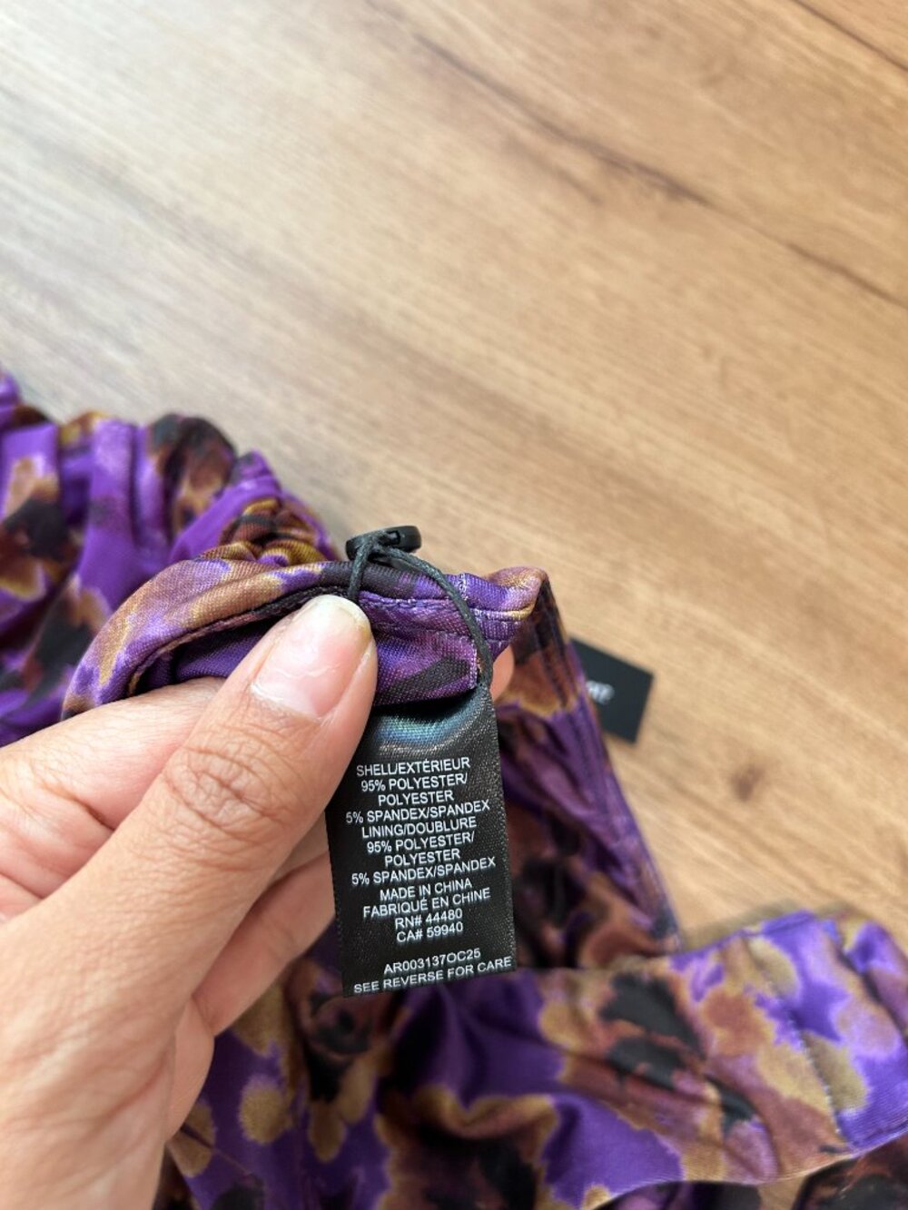 NWT AFRM Avi Bodysuit Purple Haze Floral Mesh Halter Y2K Going Out Top M - Picture 9 of 14